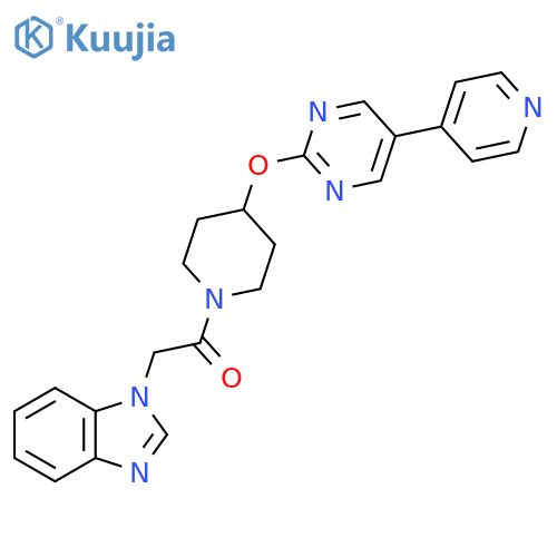2-(1H-1,3-benzodiazol-1-yl)-1-(4-{[5-(pyridin-4-yl)pyrimidin-2-yl]oxy}piperidin-1-yl)ethan-1-one structure