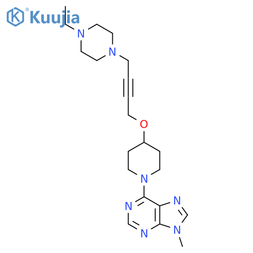 6-(4-{[4-(4-ethylpiperazin-1-yl)but-2-yn-1-yl]oxy}piperidin-1-yl)-9-methyl-9H-purine structure