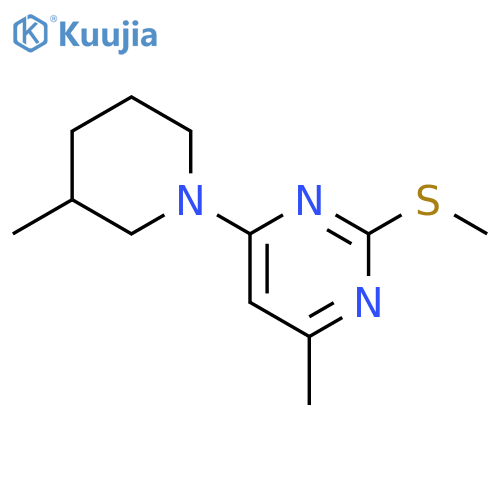 4-methyl-6-(3-methylpiperidin-1-yl)-2-(methylsulfanyl)pyrimidine structure