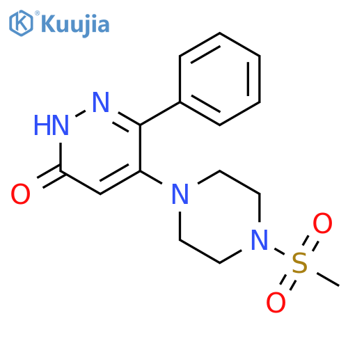 5-(4-methanesulfonylpiperazin-1-yl)-6-phenyl-2,3-dihydropyridazin-3-one structure