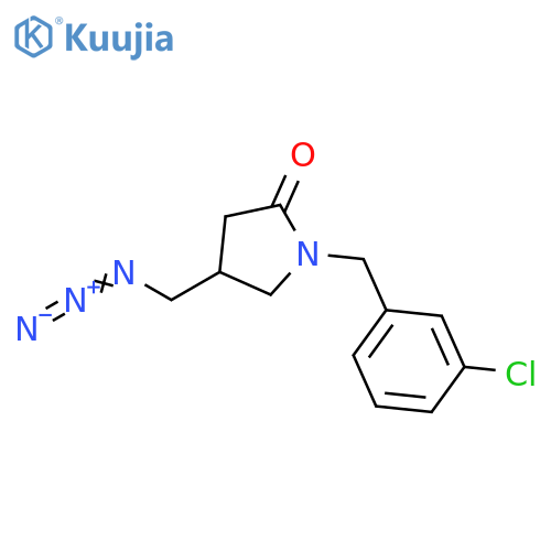 4-(azidomethyl)-1-[(3-chlorophenyl)methyl]pyrrolidin-2-one structure