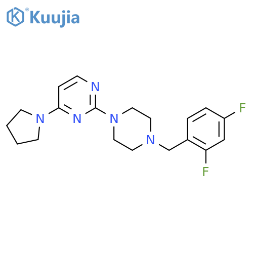 2-{4-[(2,4-Difluorophenyl)methyl]piperazin-1-yl}-4-(pyrrolidin-1-yl)pyrimidine structure