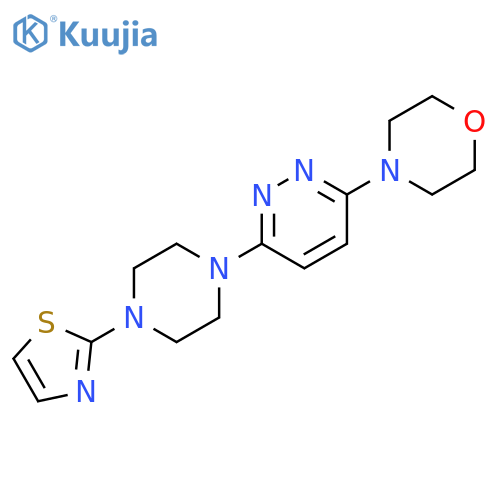 4-{6-[4-(1,3-thiazol-2-yl)piperazin-1-yl]pyridazin-3-yl}morpholine structure