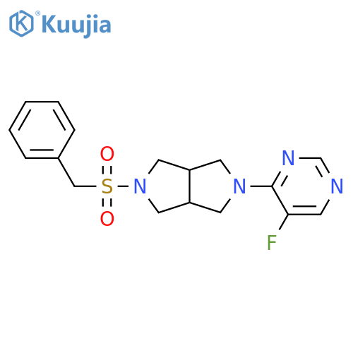 5-Fluoro-4-{5-phenylmethanesulfonyl-octahydropyrrolo[3,4-c]pyrrol-2-yl}pyrimidine structure