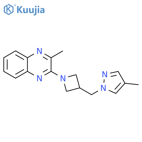 2-methyl-3-{3-[(4-methyl-1H-pyrazol-1-yl)methyl]azetidin-1-yl}quinoxaline structure