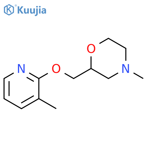 4-methyl-2-{(3-methylpyridin-2-yl)oxymethyl}morpholine structure