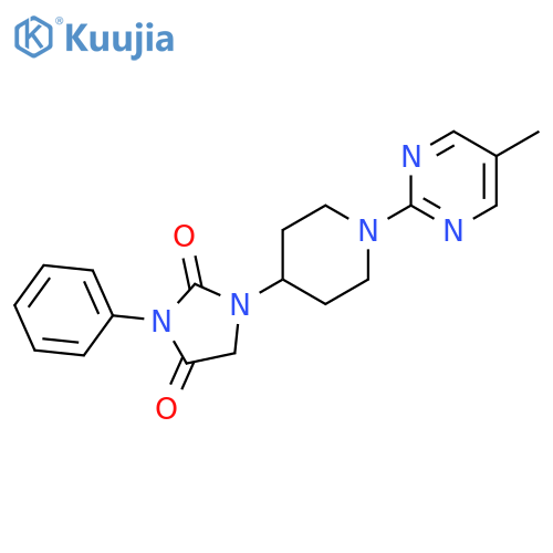 1-[1-(5-methylpyrimidin-2-yl)piperidin-4-yl]-3-phenylimidazolidine-2,4-dione structure