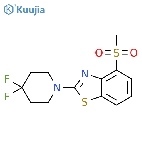 2-(4,4-difluoropiperidin-1-yl)-4-methanesulfonyl-1,3-benzothiazole structure