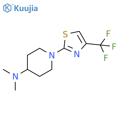 N,N-dimethyl-1-[4-(trifluoromethyl)-1,3-thiazol-2-yl]piperidin-4-amine structure