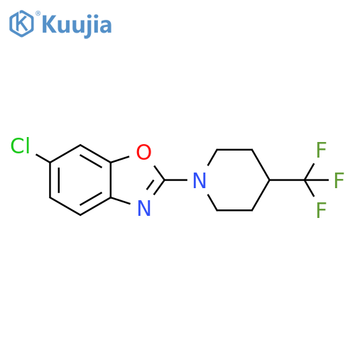 6-chloro-2-[4-(trifluoromethyl)piperidin-1-yl]-1,3-benzoxazole structure