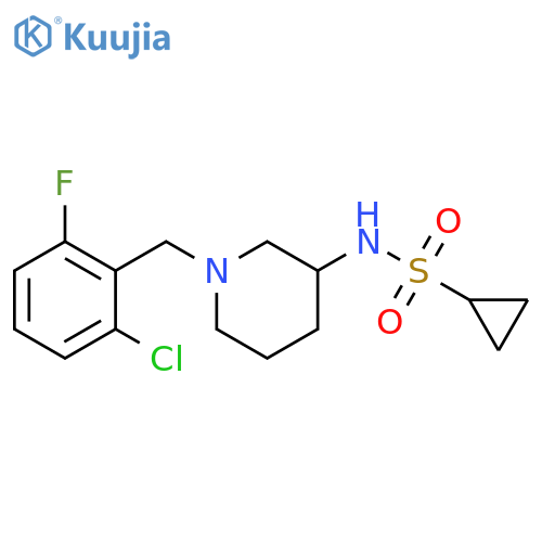N-{1-[(2-chloro-6-fluorophenyl)methyl]piperidin-3-yl}cyclopropanesulfonamide structure