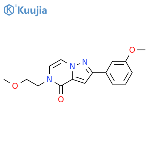 5-(2-methoxyethyl)-2-(3-methoxyphenyl)-4H,5H-pyrazolo[1,5-a]pyrazin-4-one structure
