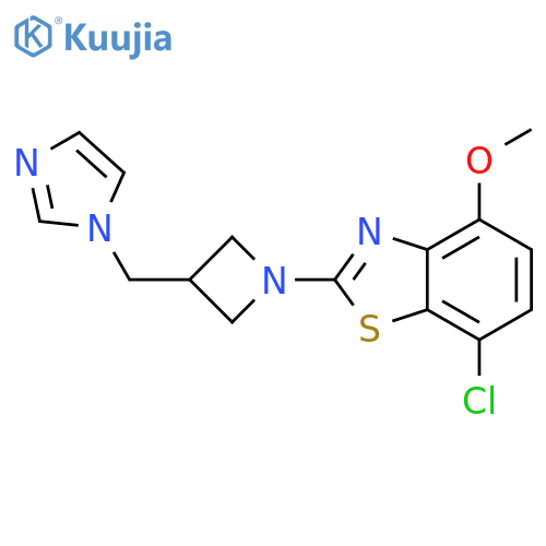 7-chloro-2-{3-[(1H-imidazol-1-yl)methyl]azetidin-1-yl}-4-methoxy-1,3-benzothiazole structure