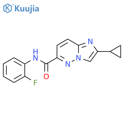2-Cyclopropyl-N-(2-fluorophenyl)imidazo[1,2-b]pyridazine-6-carboxamide structure