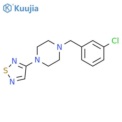 1-[(3-Chlorophenyl)methyl]-4-(1,2,5-thiadiazol-3-yl)piperazine structure