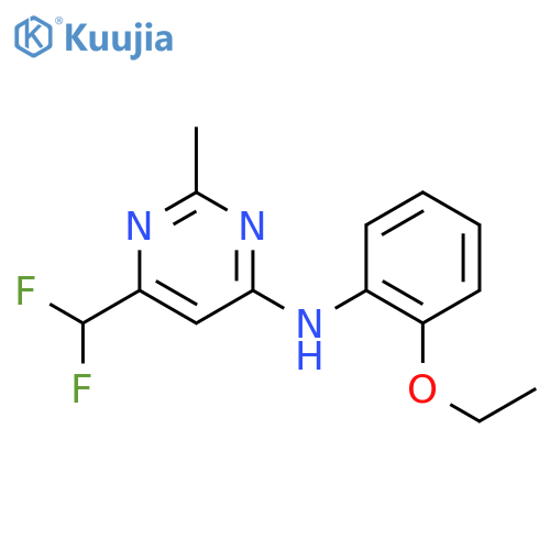 6-(difluoromethyl)-N-(2-ethoxyphenyl)-2-methylpyrimidin-4-amine structure