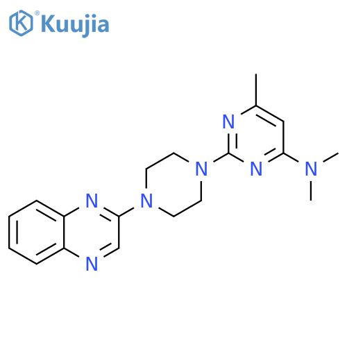 N,N,6-trimethyl-2-[4-(quinoxalin-2-yl)piperazin-1-yl]pyrimidin-4-amine structure