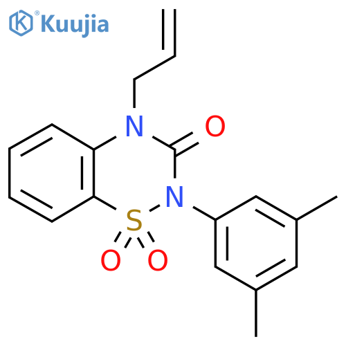 2-(3,5-dimethylphenyl)-4-(prop-2-en-1-yl)-3,4-dihydro-2H-1lambda6,2,4-benzothiadiazine-1,1,3-trione structure