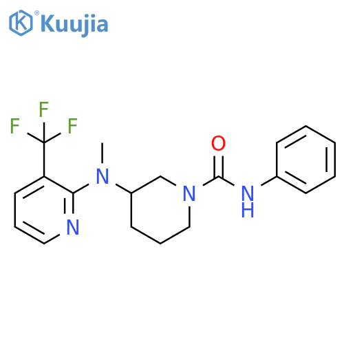 3-{methyl[3-(trifluoromethyl)pyridin-2-yl]amino}-N-phenylpiperidine-1-carboxamide structure