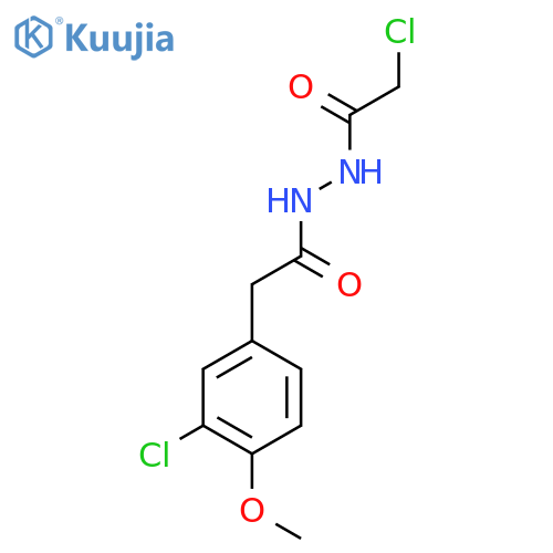 2-(3-chloro-4-methoxyphenyl)-N'-(2-chloroacetyl)acetohydrazide structure
