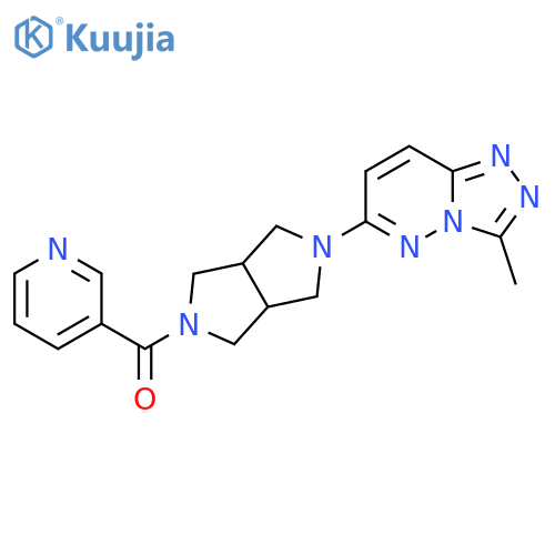 3-(5-{3-methyl-1,2,4triazolo4,3-bpyridazin-6-yl}-octahydropyrrolo3,4-cpyrrole-2-carbonyl)pyridine structure
