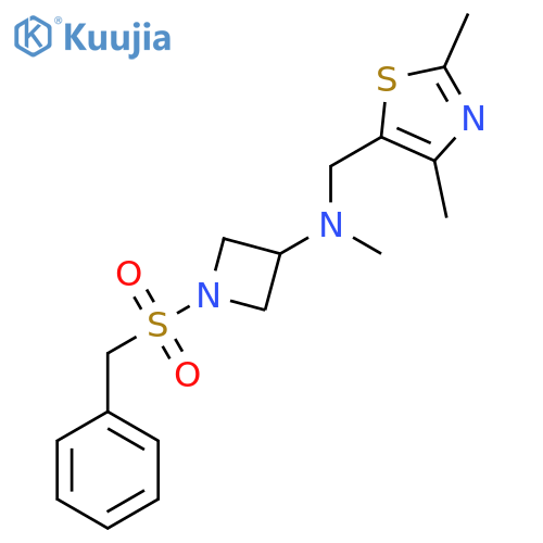 N-[(2,4-dimethyl-1,3-thiazol-5-yl)methyl]-N-methyl-1-phenylmethanesulfonylazetidin-3-amine structure
