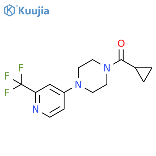 1-cyclopropanecarbonyl-4-[2-(trifluoromethyl)pyridin-4-yl]piperazine structure