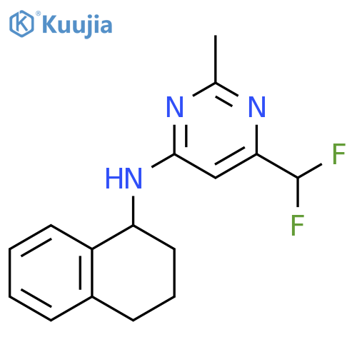 6-(difluoromethyl)-2-methyl-N-(1,2,3,4-tetrahydronaphthalen-1-yl)pyrimidin-4-amine structure