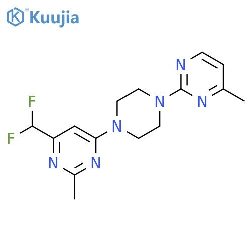 4-(difluoromethyl)-2-methyl-6-[4-(4-methylpyrimidin-2-yl)piperazin-1-yl]pyrimidine structure