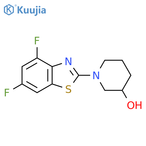 1-(4,6-Difluoro-1,3-benzothiazol-2-yl)piperidin-3-ol structure