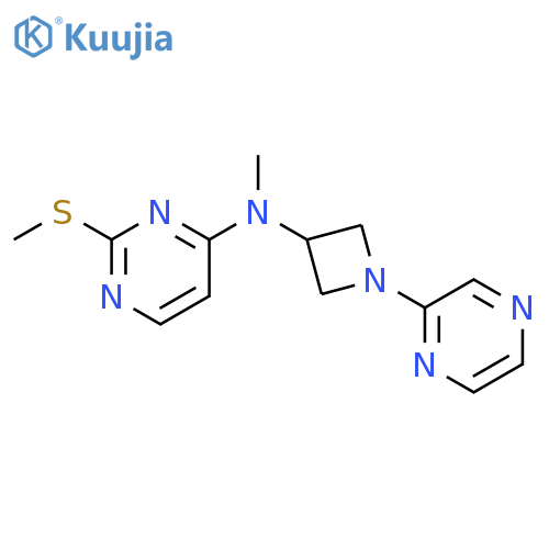 N-methyl-2-(methylsulfanyl)-N-[1-(pyrazin-2-yl)azetidin-3-yl]pyrimidin-4-amine structure