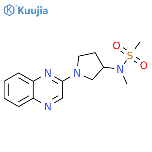 N-methyl-N-[1-(quinoxalin-2-yl)pyrrolidin-3-yl]methanesulfonamide structure