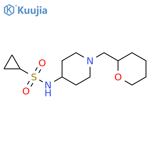 N-{1-[(oxan-2-yl)methyl]piperidin-4-yl}cyclopropanesulfonamide structure