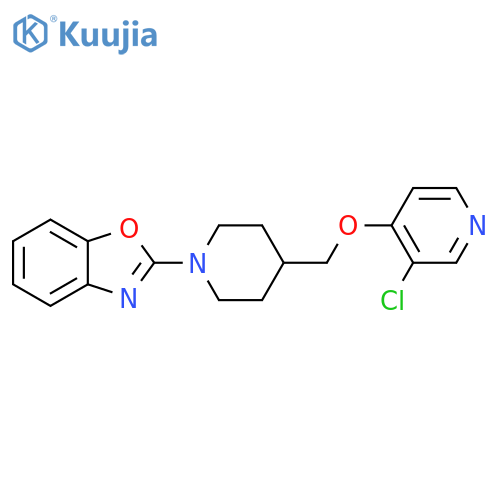 2-(4-{[(3-chloropyridin-4-yl)oxy]methyl}piperidin-1-yl)-1,3-benzoxazole structure