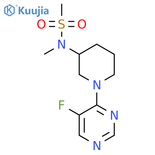 N-[1-(5-fluoropyrimidin-4-yl)piperidin-3-yl]-N-methylmethanesulfonamide structure
