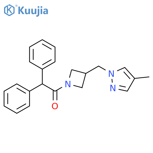 1-{3-[(4-methyl-1H-pyrazol-1-yl)methyl]azetidin-1-yl}-2,2-diphenylethan-1-one structure