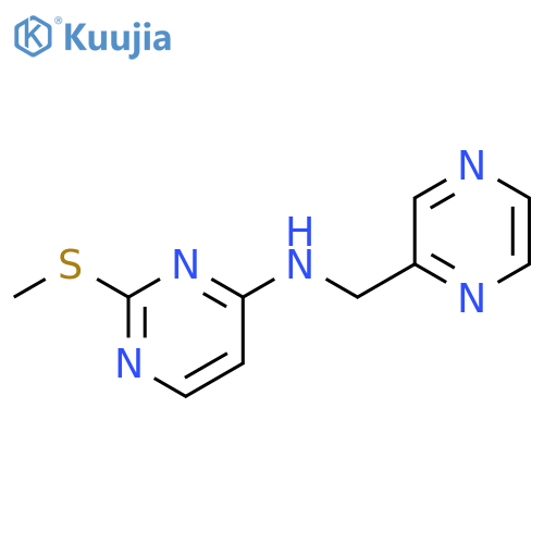 2-(methylsulfanyl)-N-[(pyrazin-2-yl)methyl]pyrimidin-4-amine structure