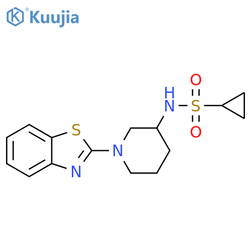 N-[1-(1,3-benzothiazol-2-yl)piperidin-3-yl]cyclopropanesulfonamide structure