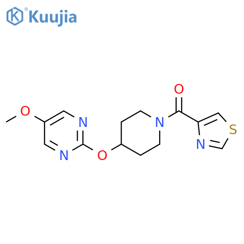 5-methoxy-2-{[1-(1,3-thiazole-4-carbonyl)piperidin-4-yl]oxy}pyrimidine structure