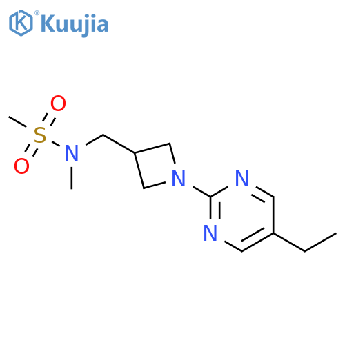 N-{[1-(5-ethylpyrimidin-2-yl)azetidin-3-yl]methyl}-N-methylmethanesulfonamide structure