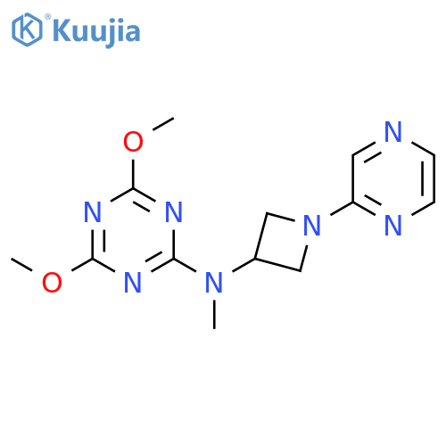 4,6-dimethoxy-N-methyl-N-[1-(pyrazin-2-yl)azetidin-3-yl]-1,3,5-triazin-2-amine structure