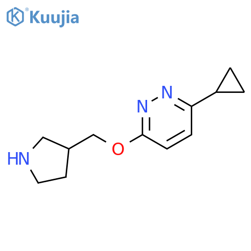 3-cyclopropyl-6-(pyrrolidin-3-yl)methoxypyridazine structure
