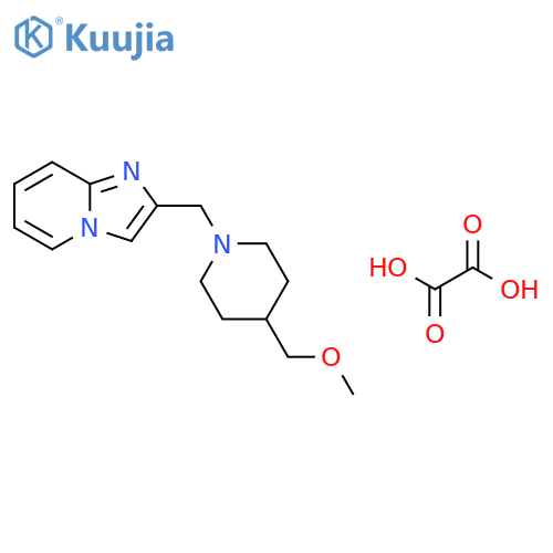 1-({imidazo1,2-apyridin-2-yl}methyl)-4-(methoxymethyl)piperidine; oxalic acid structure