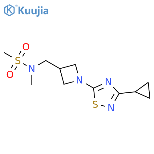 N-{[1-(3-cyclopropyl-1,2,4-thiadiazol-5-yl)azetidin-3-yl]methyl}-N-methylmethanesulfonamide structure