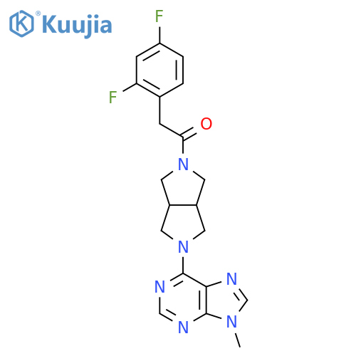2-(2,4-difluorophenyl)-1-[5-(9-methyl-9H-purin-6-yl)-octahydropyrrolo[3,4-c]pyrrol-2-yl]ethan-1-one structure