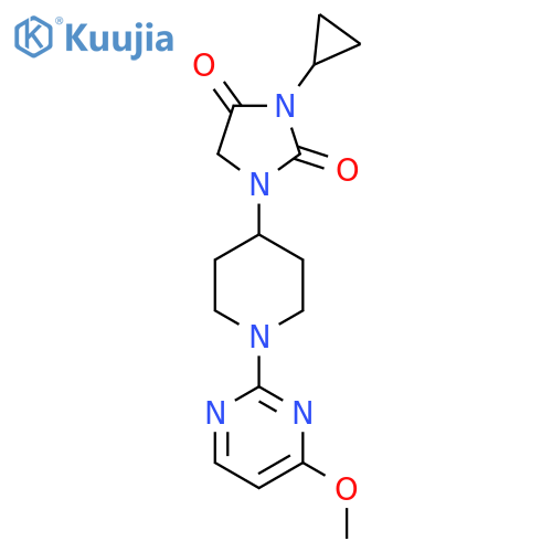 3-Cyclopropyl-1-[1-(4-methoxypyrimidin-2-yl)piperidin-4-yl]imidazolidine-2,4-dione structure