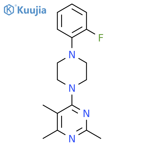 4-[4-(2-Fluorophenyl)piperazin-1-yl]-2,5,6-trimethylpyrimidine structure