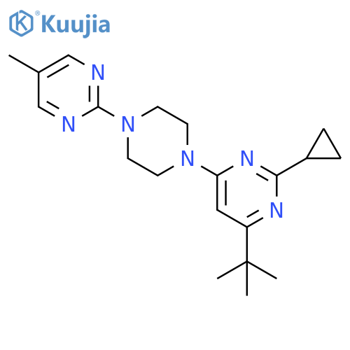 4-tert-butyl-2-cyclopropyl-6-[4-(5-methylpyrimidin-2-yl)piperazin-1-yl]pyrimidine structure