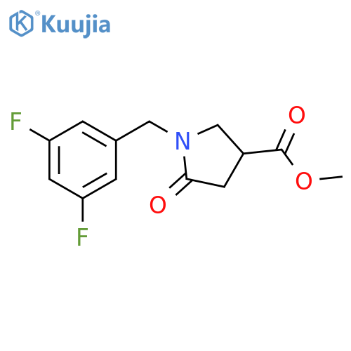 methyl 1-[(3,5-difluorophenyl)methyl]-5-oxopyrrolidine-3-carboxylate structure