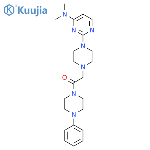 2-{4-[4-(Dimethylamino)pyrimidin-2-yl]piperazin-1-yl}-1-(4-phenylpiperazin-1-yl)ethan-1-one structure